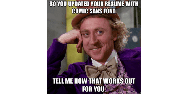 ComicSansonResumeMeme